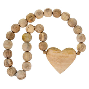 Full Wooden Heart Prayer Beads - andoveco