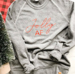 Jolly AF Christmas Crewneck Sweater - andoveco