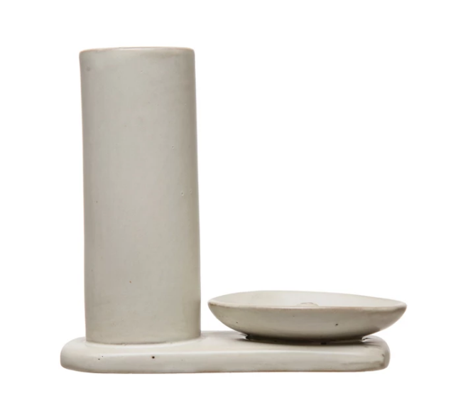 Stoneware Incense Dish and Holder - andoveco