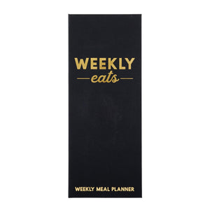 weekly eats black bill fold style book for planning weekly meals